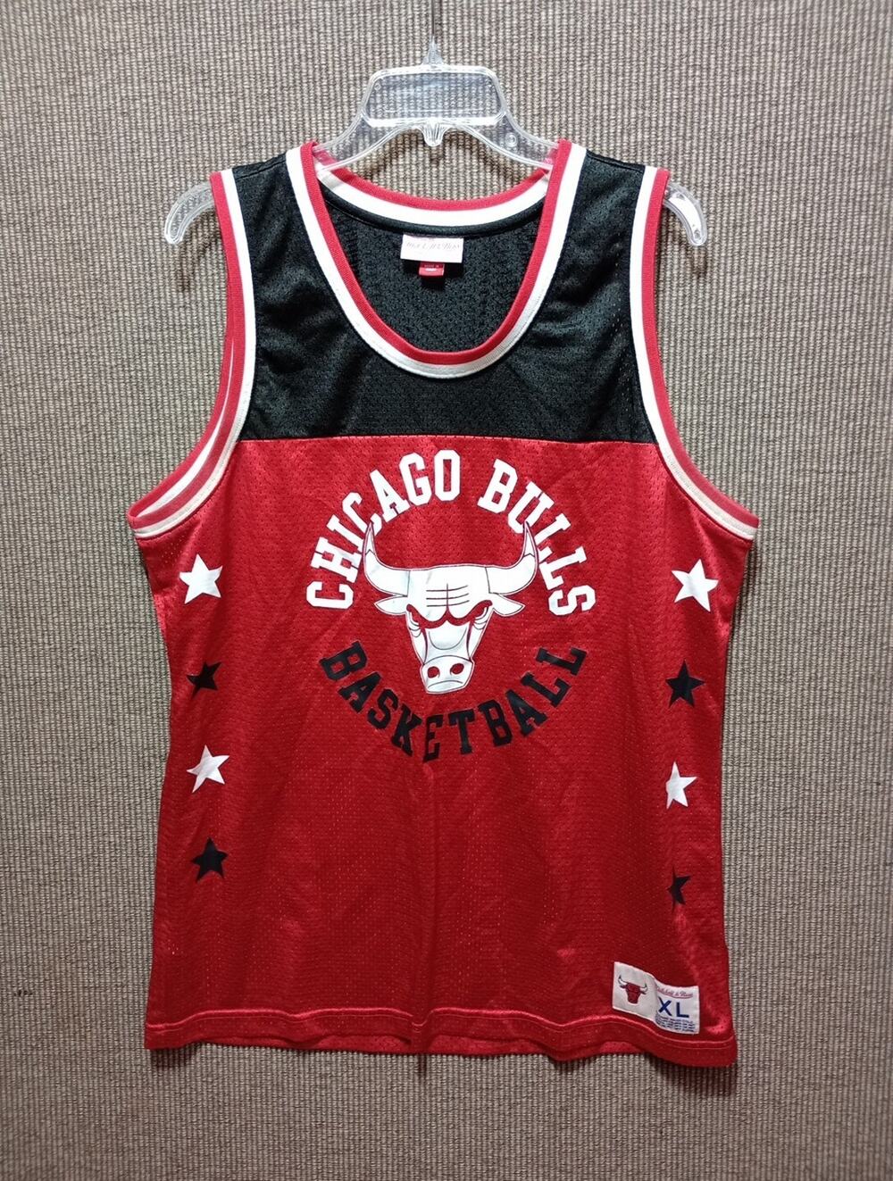 Chicago Bulls Basketball Jersey Size Extra Large Red And Black Mitchell & Ness